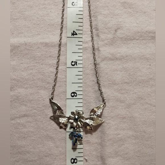 Vintage 1950's Star-Art Sterling Silver Necklace With Rhinestones - Picture 2 of 6